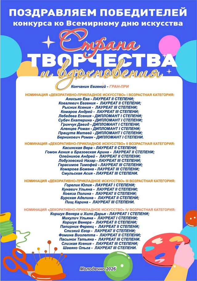 Итоги конкурса "Страна творчества и вдохновения" 